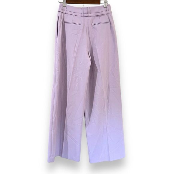 NWT Samsoe Samsoe Haven High Rise Pleated Wide Leg Trousers Pants Size S Purple - Picture 5 of 11
